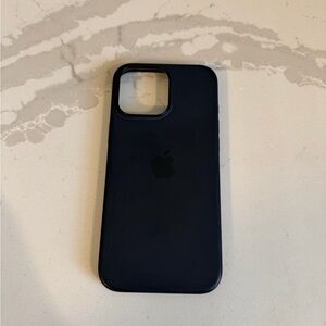 Black Apple iPhone 16 Pro Max Silicone Phone Case